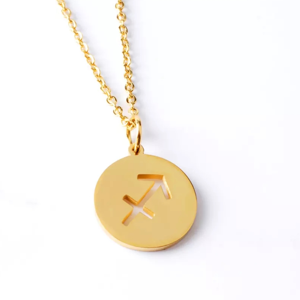 Sagittarius Gold Zodiac Necklace